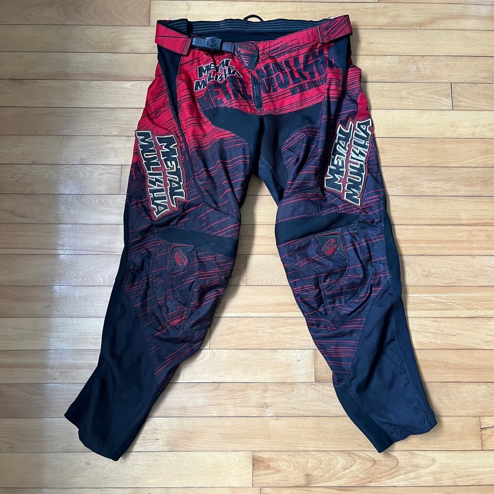 MSR Metal Mulisha Motocross Racing Pants Red Black Graphic Mens 32 x 26